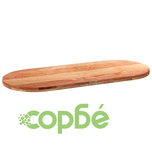 Плот за маса, светлокафяв, 140x60x4 см, дъб масив, овална ➤ топ цена ➤ sorbe.bg