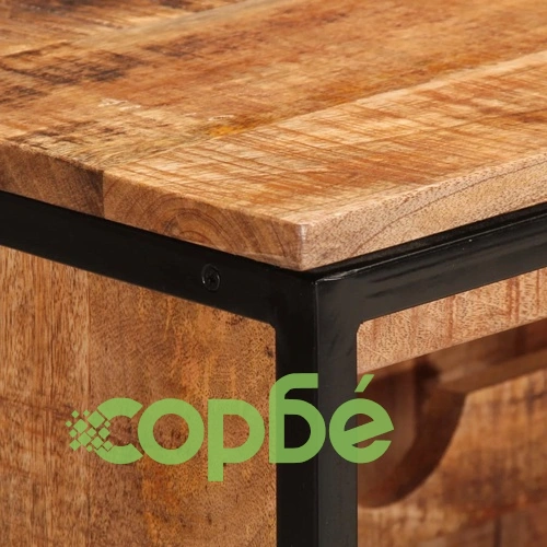 Стойка за вино за 9 бутилки, 55x33x70 см, масивно мангово дърво ➤ топ цена ➤ sorbe.bg