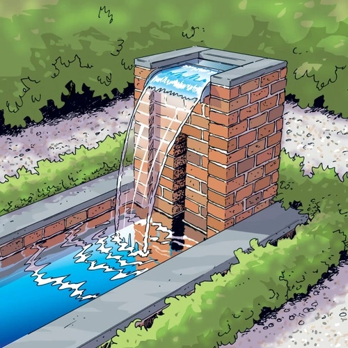 Ubbink Водопад Nevada 30 см с LED осветление неръждаема стомана ➤ топ цена ➤ sorbe.bg