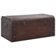 Сандък за съкровища с резета кафяв 79,5x39,5x39,5 см шперплат