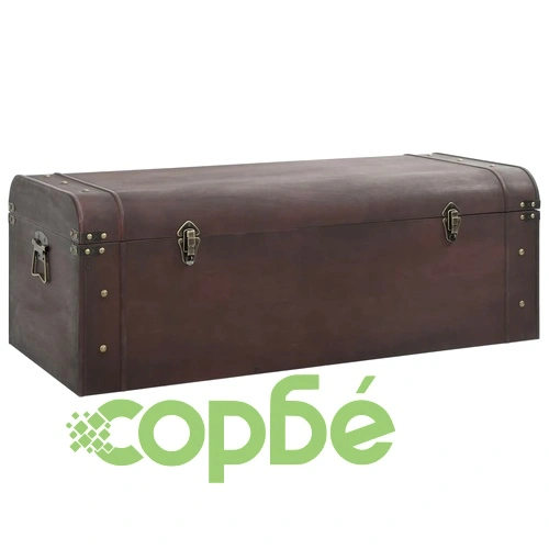 Сандък за съкровища с резета кафяв 110x50x39,5 см шперплат ➤ топ цена ➤ sorbe.bg