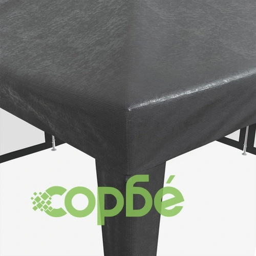 Парти палатка с 8 мрежести странични стени антрацит 4x4 м HDPE ➤ топ цена ➤ sorbe.bg