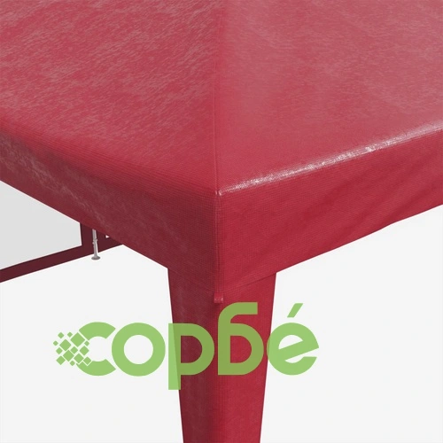 Парти палатка с 12 мрежести странични стени червена 8x4 м HDPE ➤ топ цена ➤ sorbe.bg