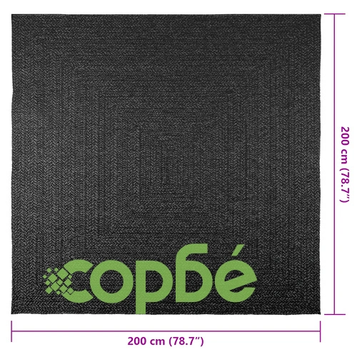 Килим ZIZUR, 200x200 см, визия юта, за закрито и открито ➤ топ цена ➤ sorbe.bg