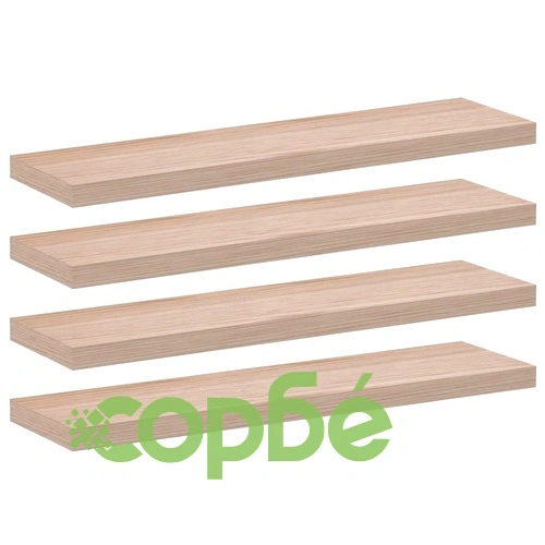 Рафтове за стена, 4 бр, 90x23,5x4 см, инженерна дървесина ➤ топ цена ➤ sorbe.bg