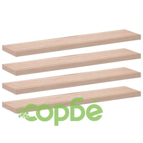 Рафтове за стена, 4 бр, 110x23,5x4 см, инженерна дървесина ➤ топ цена ➤ sorbe.bg