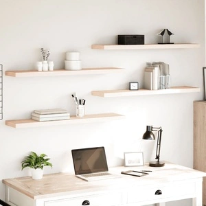 Рафтове за стена, 4 бр, 110x23,5x4 см, инженерна дървесина