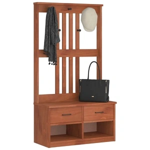 L Дърво за антре SANDNES 87x40x159,5 cm масивна дървесина бор