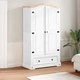 Гардероб Corona бял 102x52x186 см бор масив