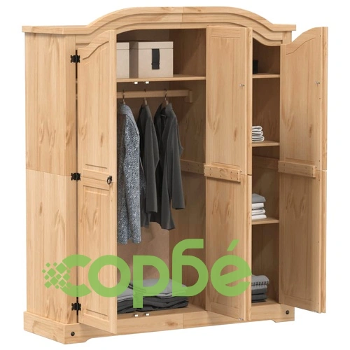 Гардероб Corona 151,5x52x186 см бор масив ➤ топ цена ➤ sorbe.bg