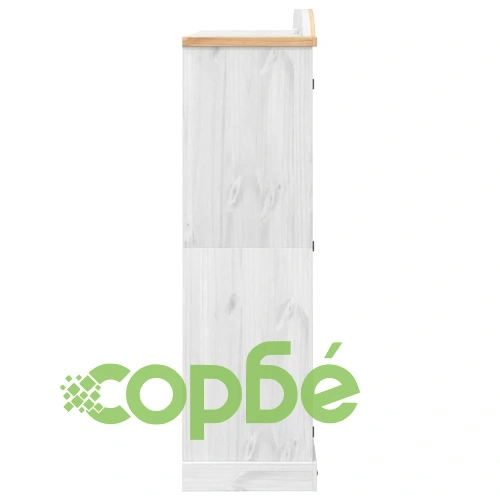 Гардероб Corona бял 194x52x186 см бор масив ➤ топ цена ➤ sorbe.bg