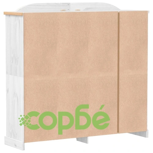 Гардероб Corona бял 194x52x186 см бор масив ➤ топ цена ➤ sorbe.bg