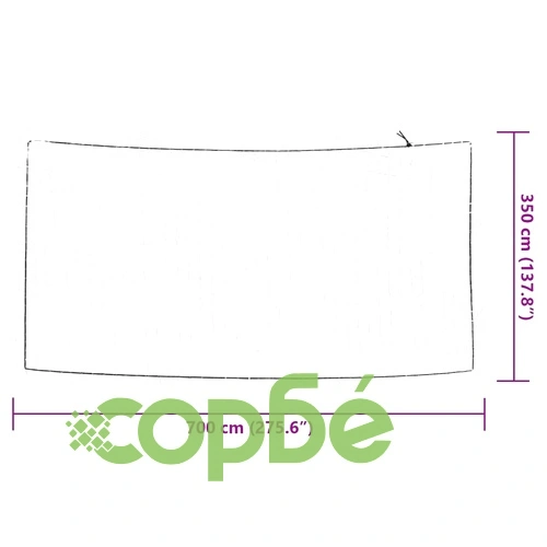 Мрежа за ремарке с еластично въже, бяла, 7x3,5 м, PP ➤ топ цена ➤ sorbe.bg
