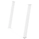 Крака за трапезна маса, U-образни, 2 бр., бели, 90x(72-73) см, стомана