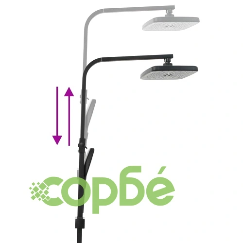 Душ комплект с две глави със смесител и маркуч черен месинг ➤ топ цена ➤ sorbe.bg