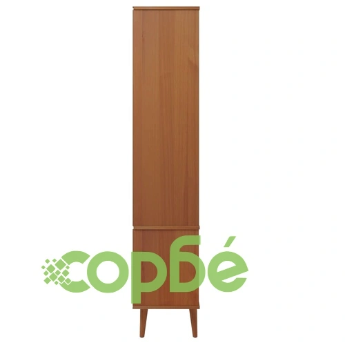 Шкаф витрина MOLDE, кафяв, 90x35x175 см, бор масив ➤ топ цена ➤ sorbe.bg