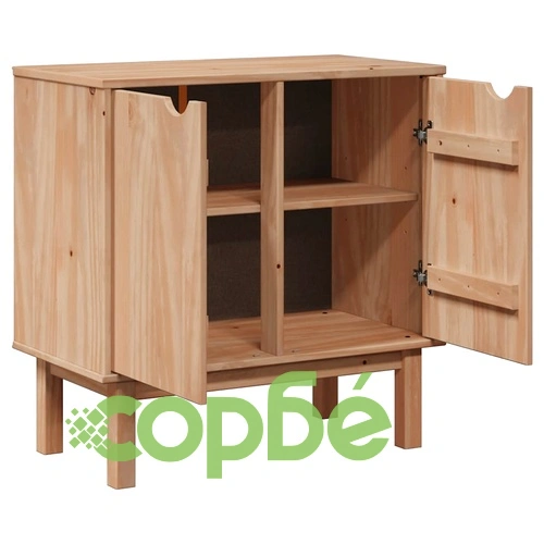 Шкаф за антре OTTA, 75x40x75 см, борово дърво масив ➤ топ цена ➤ sorbe.bg