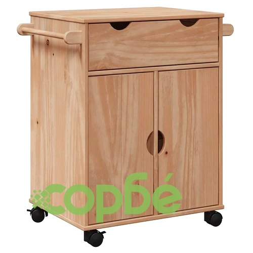 Кухненска количка OTTA 59x45x80 см борово дърво масив ➤ топ цена ➤ sorbe.bg