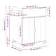 Кухненска количка OTTA 59x45x80 см борово дърво масив