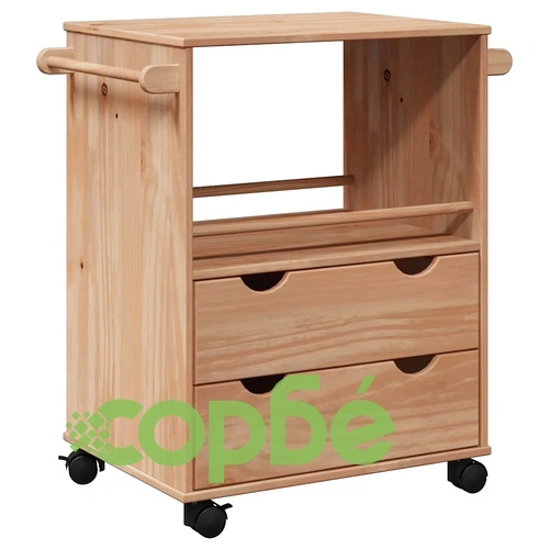 Кухненска количка OTTA 59x45x80 см борово дърво масив ➤ топ цена ➤ sorbe.bg