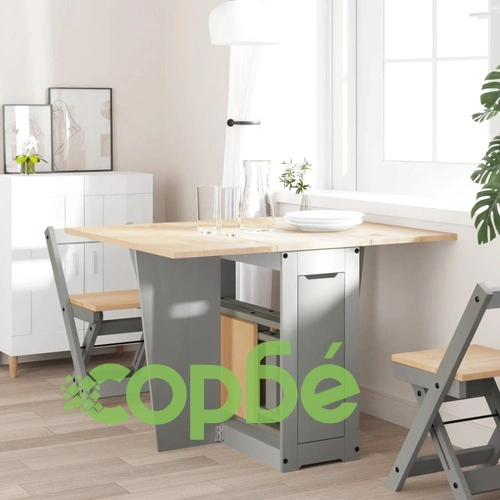 Трапезна маса Corona тип пеперуда, сгъваема, сива, бор масив ➤ топ цена ➤ sorbe.bg