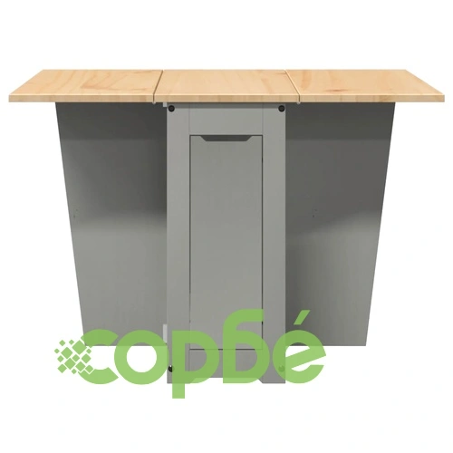 Трапезна маса Corona тип пеперуда, сгъваема, сива, бор масив ➤ топ цена ➤ sorbe.bg