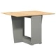 Трапезна маса Corona тип пеперуда, сгъваема, сива, бор масив