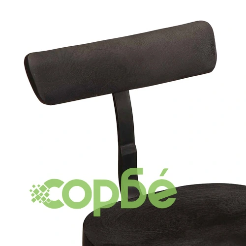 Бар табуретки, 2 бр, черни, 49x43x79 см, мангово масив дърво ➤ топ цена ➤ sorbe.bg