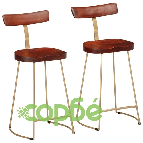 Бар табуретки, 2 бр, 49x43x88 см, мангово масив дърво ➤ топ цена ➤ sorbe.bg