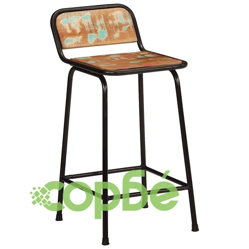 Бар табуретки, 4 бр, 46x35,5x80 см, регенерирана дървесина ➤ топ цена ➤ sorbe.bg