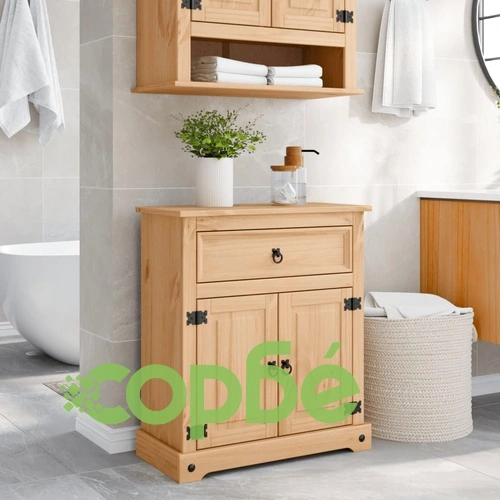 Шкаф за баня Corona 70x33x80 см бор масив ➤ топ цена ➤ sorbe.bg