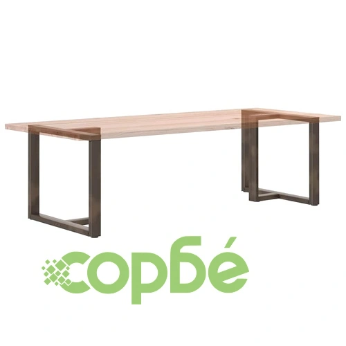 Крака за трапезна маса, Т-образни, 2 бр., черни, 100x35x(72-73) см, стомана ➤ топ цена ➤ sorbe.bg