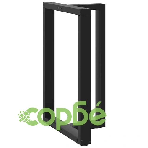 Крака за бар маса, Т-образни, 2 бр., черни, 60x35x(90-91) см, стомана ➤ топ цена ➤ sorbe.bg