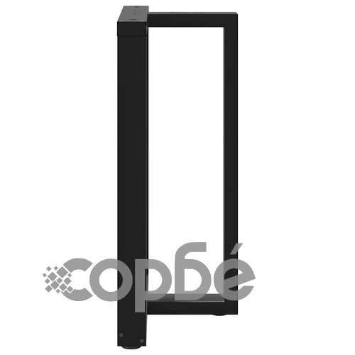 Крака за бар маса, Т-образни, 2 бр., черни, 60x35x(90-91) см, стомана ➤ топ цена ➤ sorbe.bg