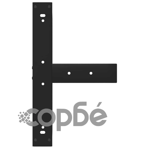 Крака за бар маса, Т-образни, 2 бр., черни, 60x35x(90-91) см, стомана ➤ топ цена ➤ sorbe.bg