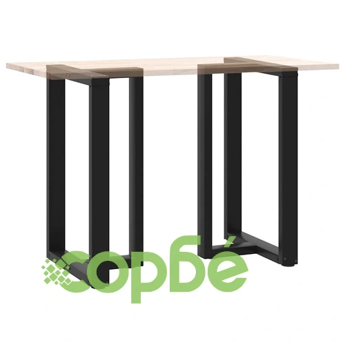 Крака за бар маса, Т-образни, 2 бр., черни, 60x35x(90-91) см, стомана ➤ топ цена ➤ sorbe.bg