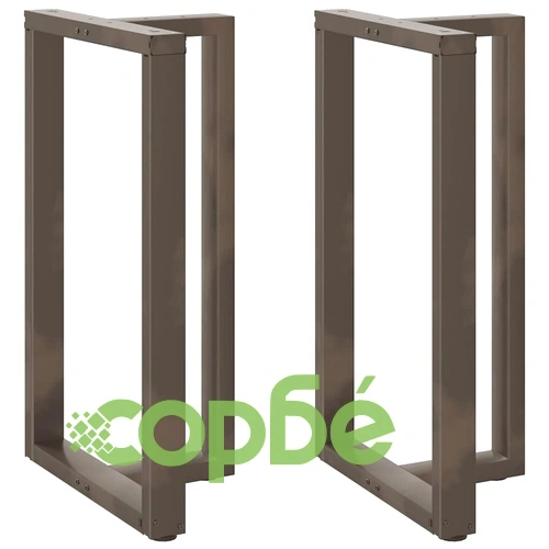 Крака за бар маса, Т-образни, 2 бр., черни, 60x35x(100-101) см, стомана ➤ топ цена ➤ sorbe.bg