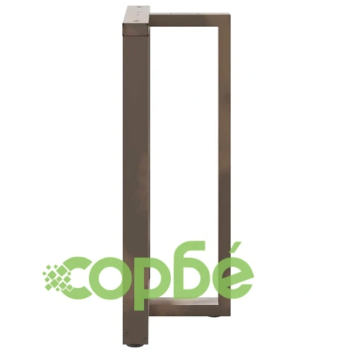 Крака за бар маса, Т-образни, 2 бр., черни, 60x35x(100-101) см, стомана ➤ топ цена ➤ sorbe.bg