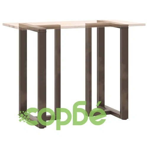 Крака за бар маса, Т-образни, 2 бр., черни, 60x35x(100-101) см, стомана ➤ топ цена ➤ sorbe.bg