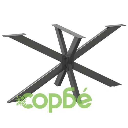 Крак за маса за хранене форма на паяк 150x78x(72-73) см стомана ➤ топ цена ➤ sorbe.bg