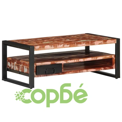 Масичка за кафе Multicolour Масивна дървесина Reclaimed ➤ топ цена ➤ sorbe.bg