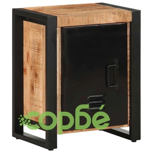 Нощни шкафове 2 бр твърдо грубо дърво Манго ➤ топ цена ➤ sorbe.bg