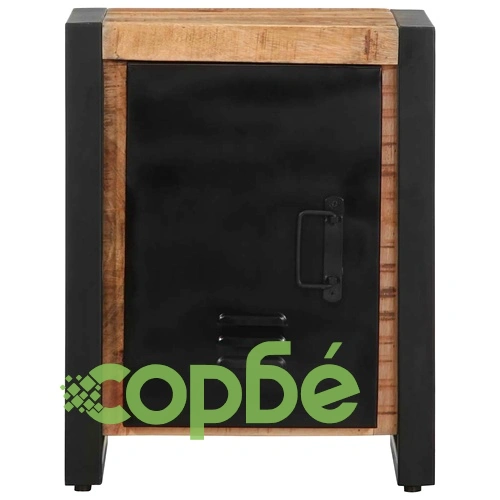 Нощни шкафове 2 бр твърдо грубо дърво Манго ➤ топ цена ➤ sorbe.bg