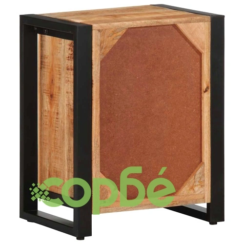 Нощни шкафове 2 бр твърдо грубо дърво Манго ➤ топ цена ➤ sorbe.bg