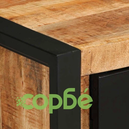 Нощни шкафове 2 бр твърдо грубо дърво Манго ➤ топ цена ➤ sorbe.bg