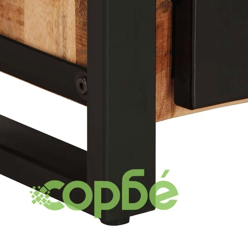 Нощни шкафове 2 бр твърдо грубо дърво Манго ➤ топ цена ➤ sorbe.bg