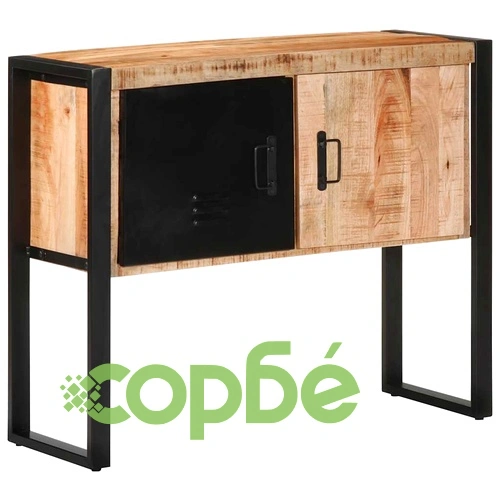 Конзолен шкаф 90x35x75 cm Масивна груба дървесина Манго ➤ топ цена ➤ sorbe.bg