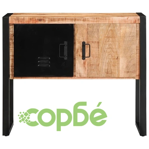 Конзолен шкаф 90x35x75 cm Масивна груба дървесина Манго ➤ топ цена ➤ sorbe.bg