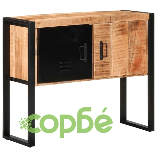 Конзолен шкаф 90x35x75 cm Масивна груба дървесина Манго ➤ топ цена ➤ sorbe.bg
