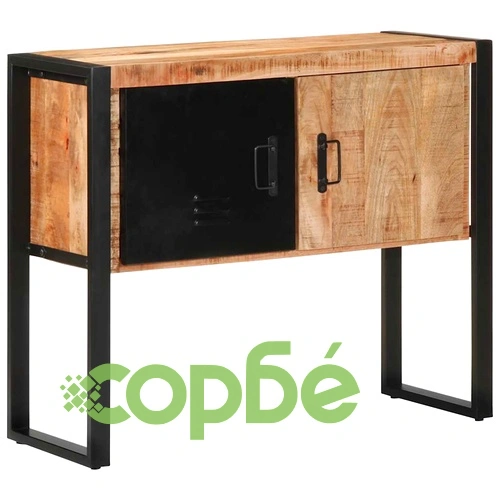 Конзолен шкаф 90x35x75 cm Масивна груба дървесина Манго ➤ топ цена ➤ sorbe.bg